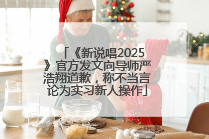《新说唱2025》官方发文向导师严浩翔道歉，称不当言论为实习新人操作