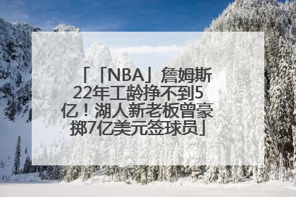 「NBA」詹姆斯22年工龄挣不到5亿！湖人新老板曾豪掷7亿美元签球员