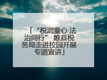 “税润童心 法治同行” 睢县税务局走进校园开展专题宣讲