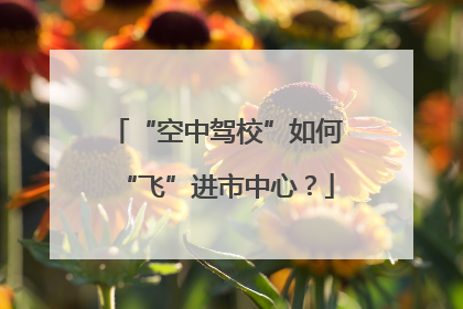 “空中驾校”如何“飞”进市中心？