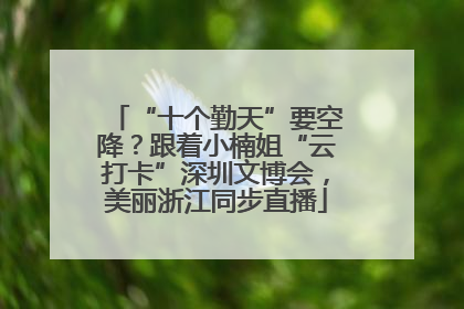 “十个勤天”要空降？跟着小楠姐“云打卡”深圳文博会，美丽浙江同步直播