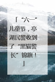 “六一”儿童节，亭湖民警收到了“黑猫警长”锦旗！