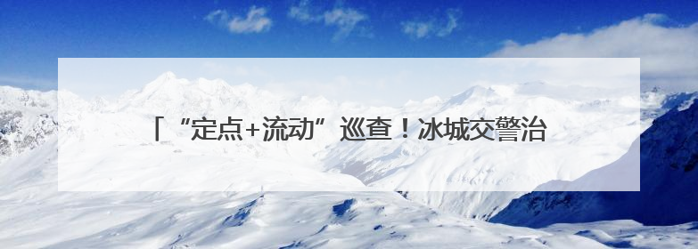 “定点+流动”巡查！冰城交警治理学校周边违停和校车安全隐患