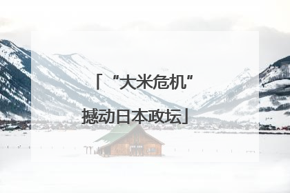 “大米危机”撼动日本政坛