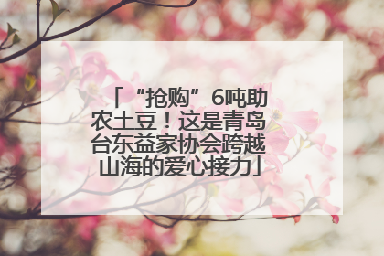 “抢购”6吨助农土豆！这是青岛台东益家协会跨越山海的爱心接力