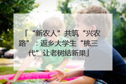 “新农人”共筑“兴农路”：返乡大学生“桃三代”让老树结新果