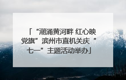 “潮涌黄河畔 红心映党旗”滨州市直机关庆“七一”主题活动举办