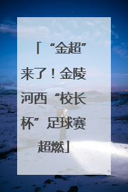 “金超”来了！金陵河西“校长杯”足球赛超燃