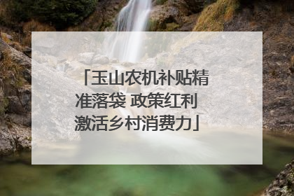 玉山农机补贴精准落袋 政策红利激活乡村消费力