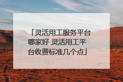 灵活用工服务平台哪家好 灵活用工平台收费标准几个点