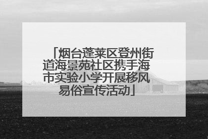 烟台蓬莱区登州街道海景苑社区携手海市实验小学开展移风易俗宣传活动