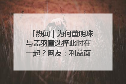 热闻｜为何董明珠与孟羽童选择此时在一起？网友：利益面前啥都能和解