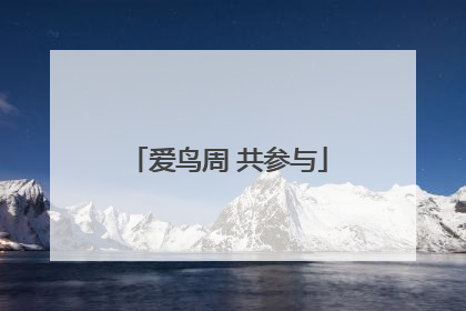爱鸟周 共参与