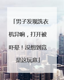 男子发现洗衣机异响，打开被吓晕！没想到竟是这玩意
