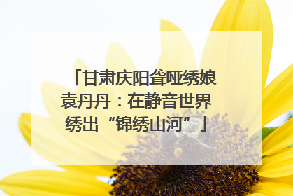 甘肃庆阳聋哑绣娘袁丹丹：在静音世界绣出“锦绣山河”