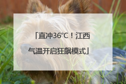 直冲36℃！江西气温开启狂飙模式