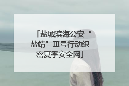 盐城滨海公安“盐靖”Ⅲ号行动织密夏季安全网