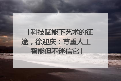 科技赋能下艺术的征途，徐迎庆：尊重人工智能但不迷信它