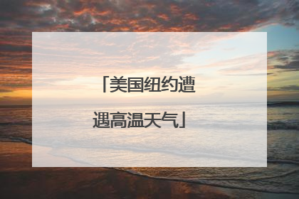 美国纽约遭遇高温天气
