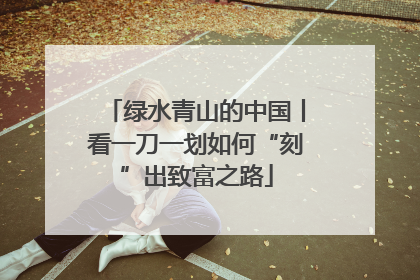 绿水青山的中国丨看一刀一划如何“刻”出致富之路