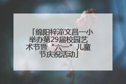绵阳梓潼文昌一小举办第29届校园艺术节暨“六一”儿童节庆祝活动