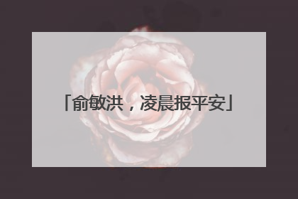 俞敏洪，凌晨报平安