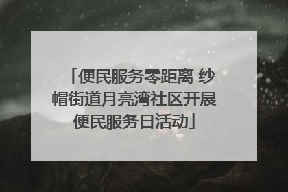 便民服务零距离 纱帽街道月亮湾社区开展便民服务日活动
