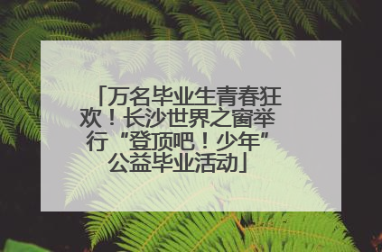万名毕业生青春狂欢！长沙世界之窗举行“登顶吧！少年”公益毕业活动