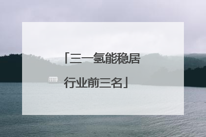 三一氢能稳居行业前三名