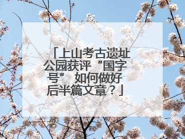 上山考古遗址公园获评“国字号” 如何做好后半篇文章？