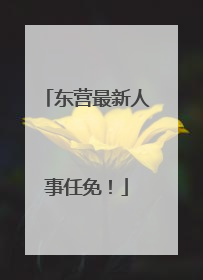 东营最新人事任免！