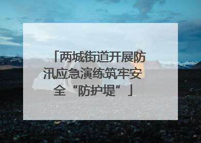 两城街道开展防汛应急演练筑牢安全“防护堤”