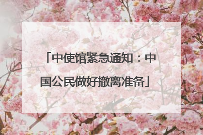 中使馆紧急通知：中国公民做好撤离准备