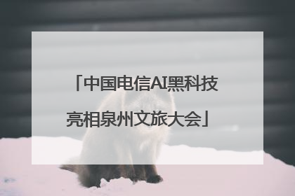 中国电信AI黑科技亮相泉州文旅大会