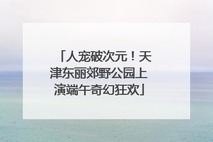 人宠破次元！天津东丽郊野公园上演端午奇幻狂欢