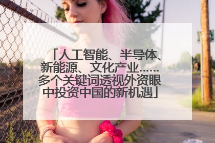 人工智能、半导体、新能源、文化产业……多个关键词透视外资眼中投资中国的新机遇