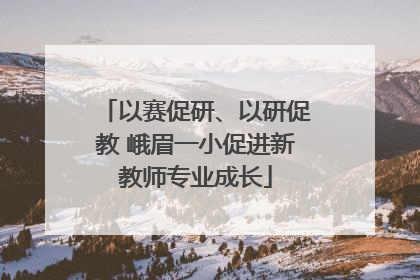 以赛促研、以研促教 峨眉一小促进新教师专业成长