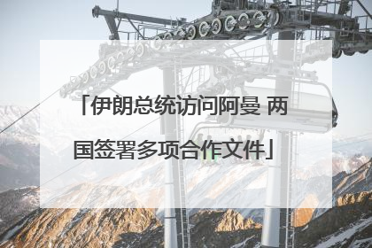 伊朗总统访问阿曼 两国签署多项合作文件