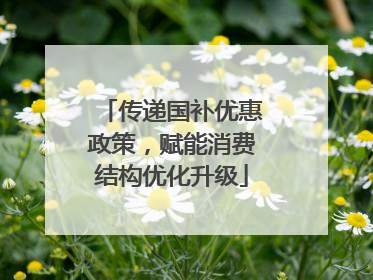 传递国补优惠政策，赋能消费结构优化升级