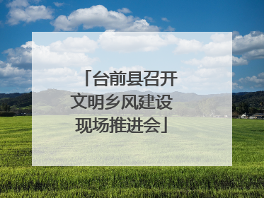 台前县召开文明乡风建设现场推进会