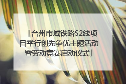 台州市域铁路S2线项目举行创先争优主题活动暨劳动竞赛启动仪式