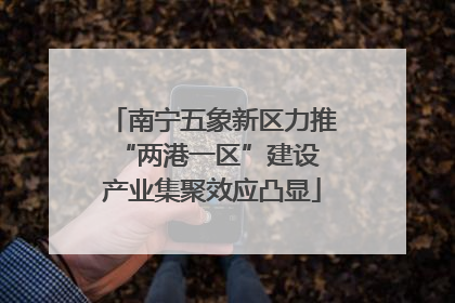 南宁五象新区力推“两港一区”建设 产业集聚效应凸显
