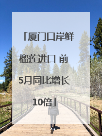 厦门口岸鲜榴莲进口 前5月同比增长10倍