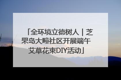 全环境立德树人｜芝罘岛大疃社区开展端午艾草花束DIY活动