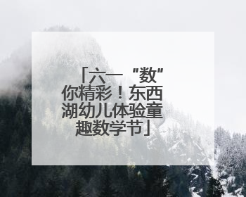 六一“数”你精彩！东西湖幼儿体验童趣数学节