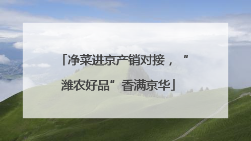 净菜进京产销对接，“潍农好品”香满京华