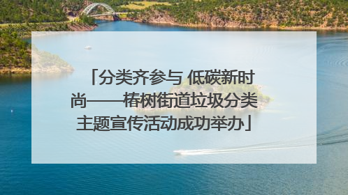 分类齐参与 低碳新时尚——椿树街道垃圾分类主题宣传活动成功举办