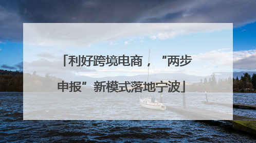 利好跨境电商，“两步申报”新模式落地宁波
