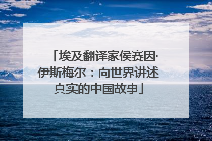 埃及翻译家侯赛因·伊斯梅尔：向世界讲述真实的中国故事