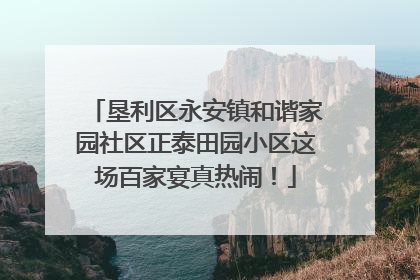 垦利区永安镇和谐家园社区正泰田园小区这场百家宴真热闹！